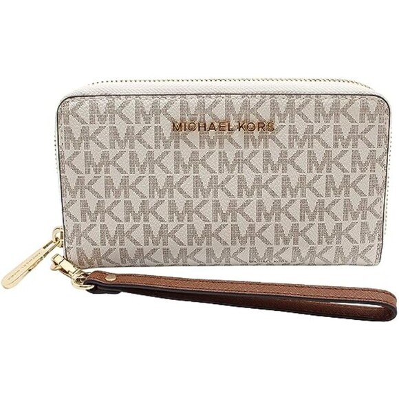 Nwt Michael Kors Women's Jet Set Travel Multifunction Phone Case Wristlet